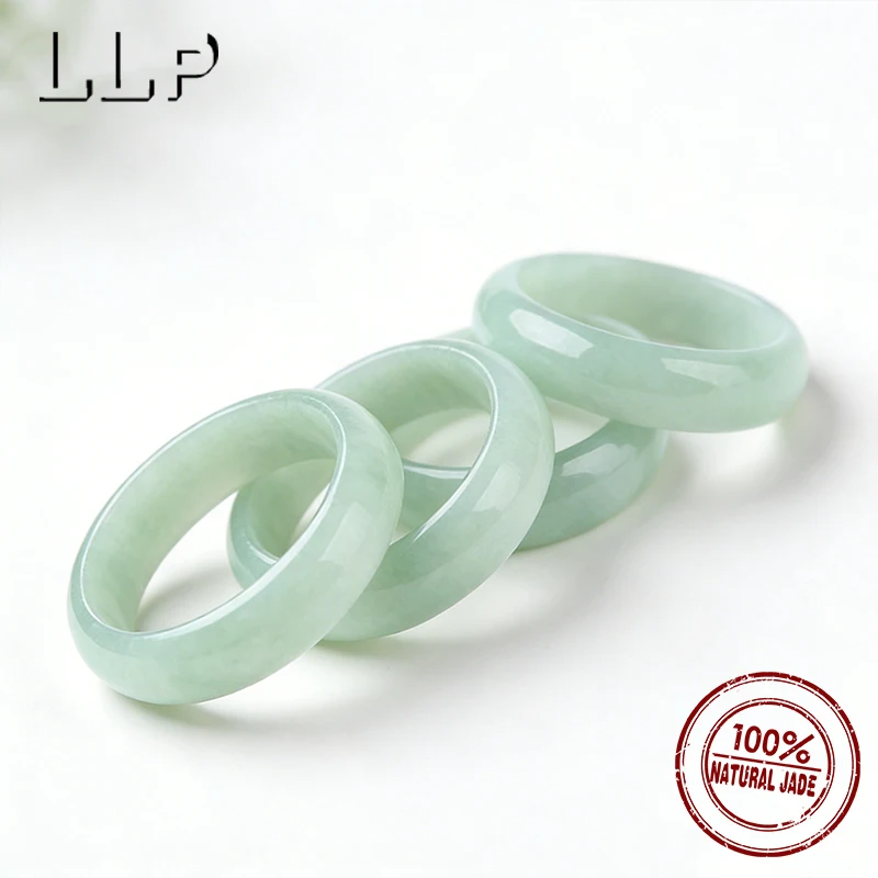 Natürlicher Jade-Ring der Güteklasse A, handgeschnitztes Glücks-Jade-Band für Männer und Frauen, minimalistisches Schmuckgeschenk – Detail 3