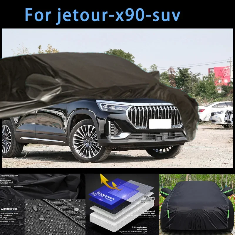 For  jetour-x90-suv Outdoor Protection Full Car Covers Snow Cover Sunshade Waterproof Dustproof Exterior Car accessories