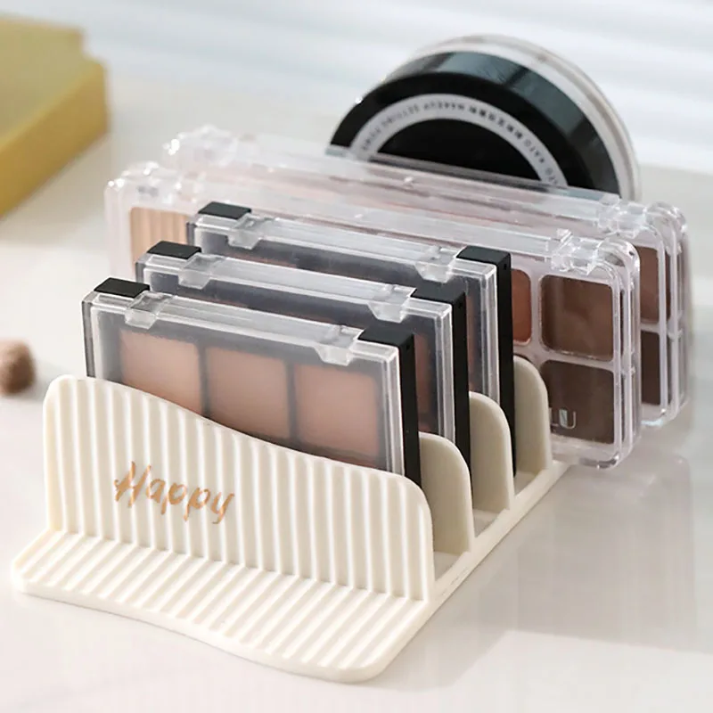 プラスチック製メイクアップアイシャドウパレットオーガナイザー 6セクションメイクアップオーガナイザー 多機能化粧品収納ラック アイシャドウトレイ付き