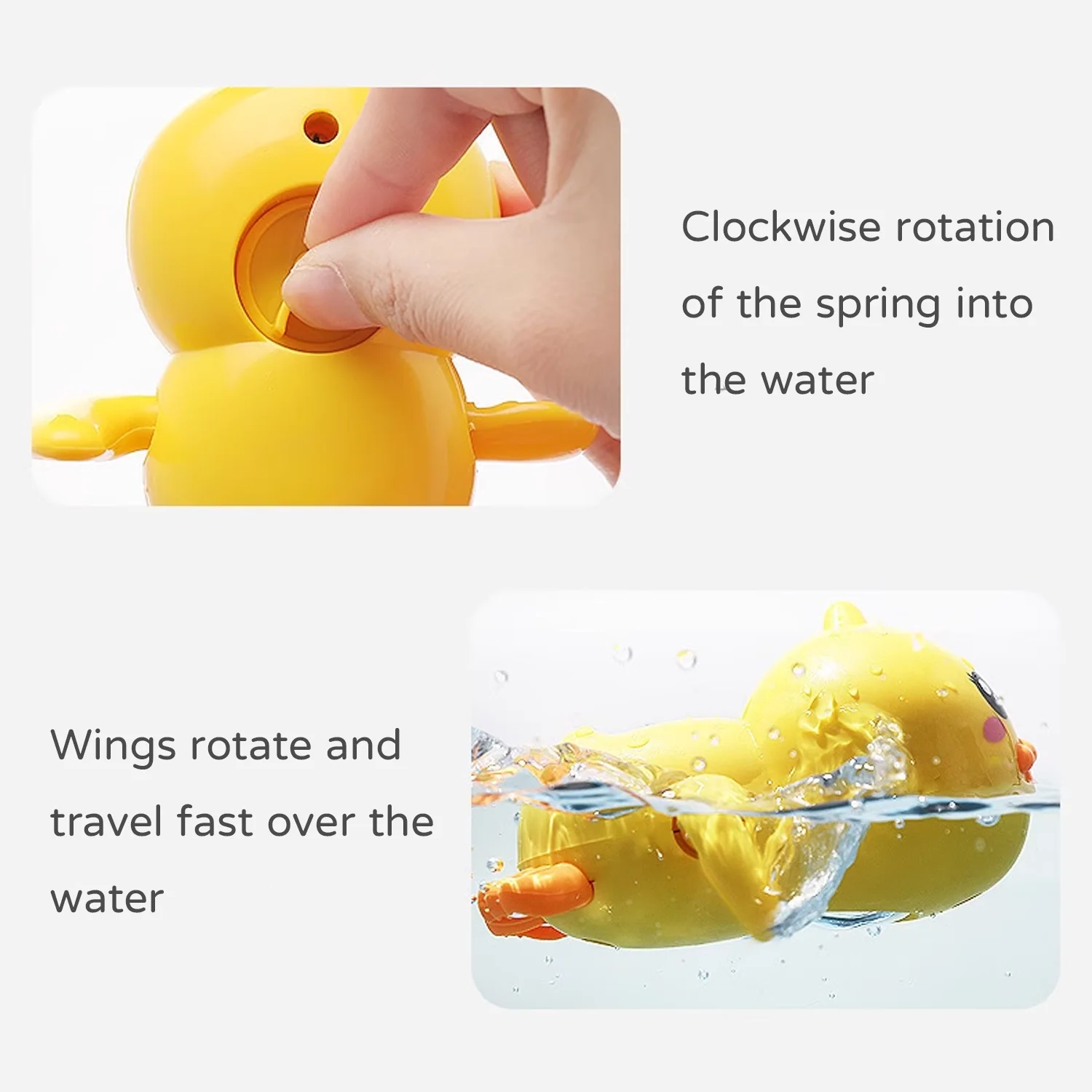 Summer Baby Water Gun Spray Toys Cute Little Yellow Duck Swimming Turtle Whale Pool Beach Classic Clockwork Water Toys