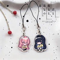 Anime YOU and ME and HER A Love Story Muko Aoi Cosplay Keychain Kawaii Acrylic Keyring Phone Chain Bag Ornament Decoration Props