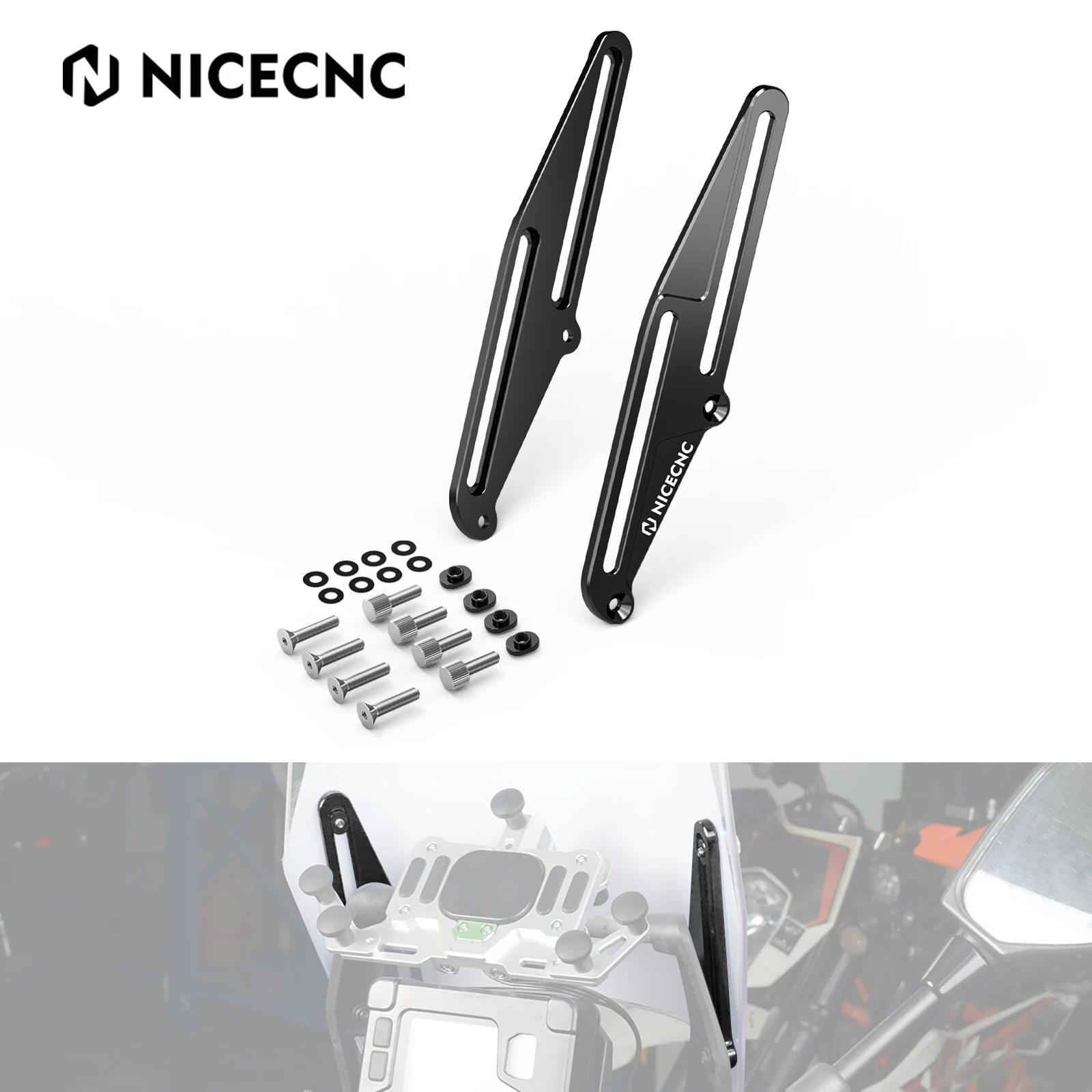 

Motorcycle Windscreen Adjusters Windshield Bracket For Yamaha Tenere 700 XTZ 700 2019-2024 Rally Edition 2020-2024 World Raid 22