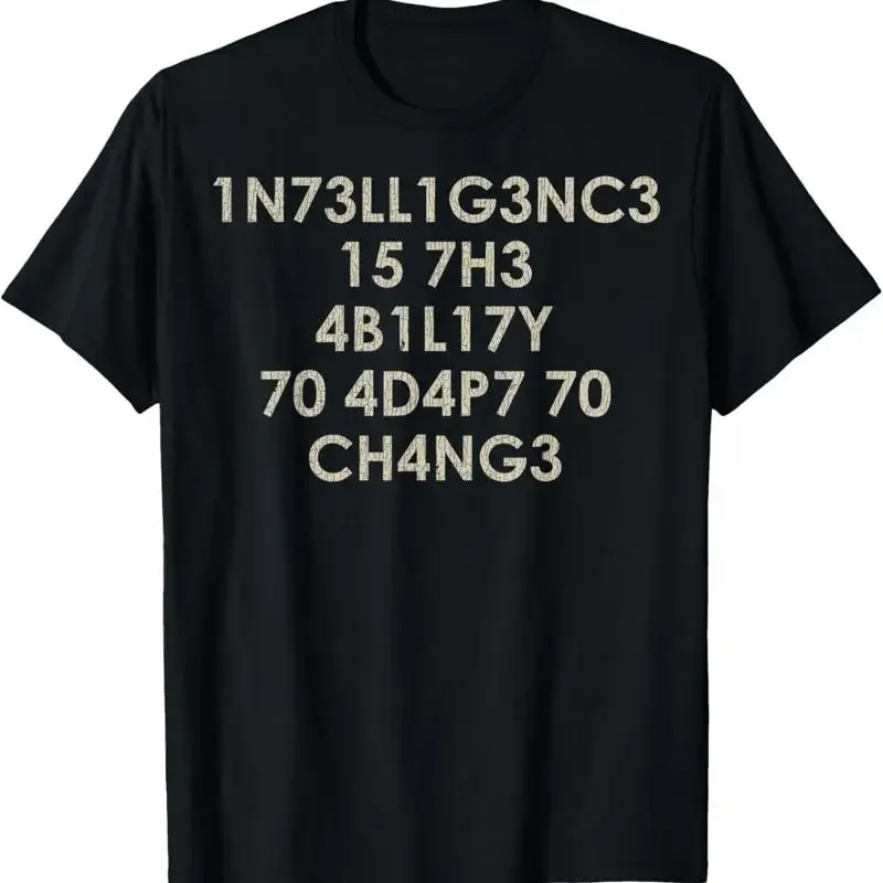 Vintage The Measure Of Intelligence Is Ability To Change T Shirt