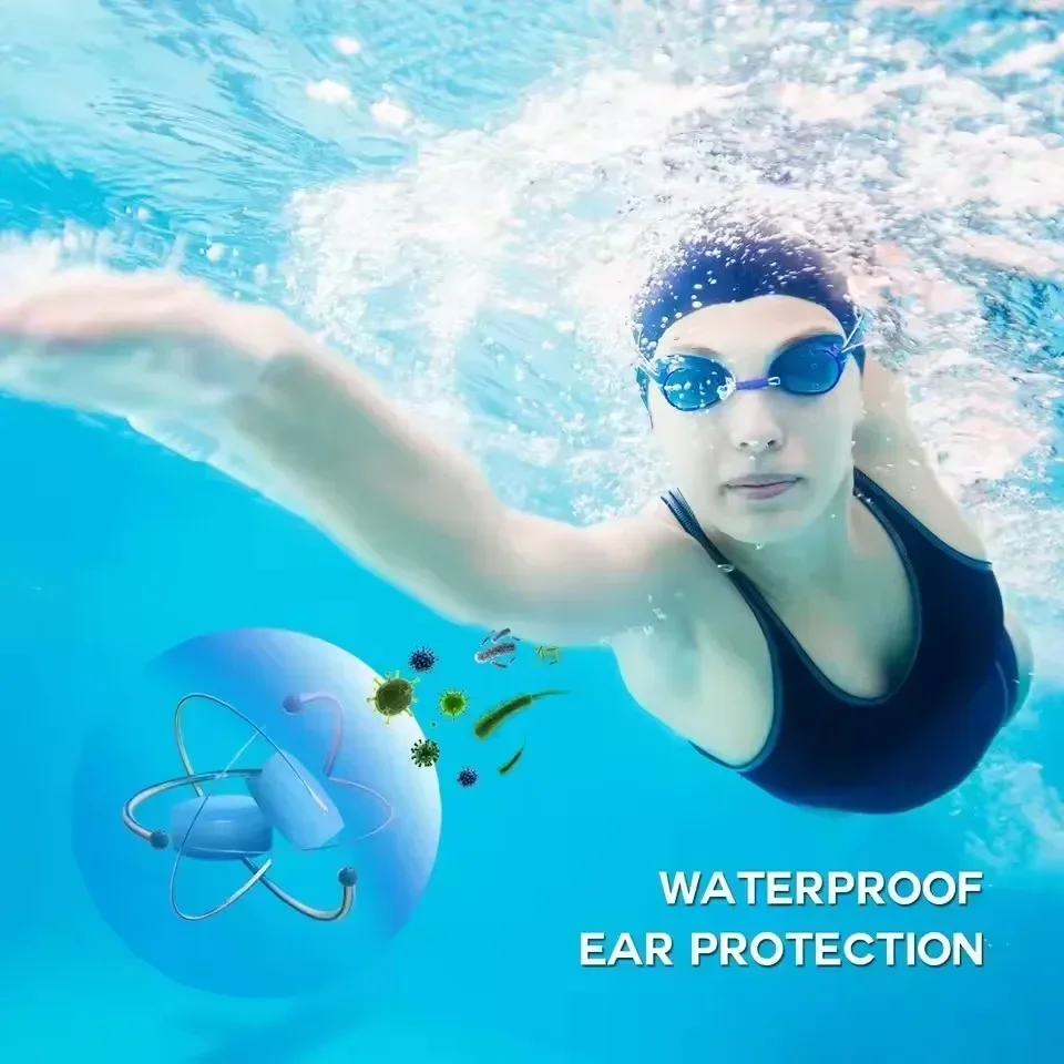 Wasserdichte Ohrstöpsel aus Silikon und Wachs für Schwimmen, Fliegen, Arbeiten, Lärmreduzierung, Schlafschutz und Geräuschunterdrückung – Detail 5