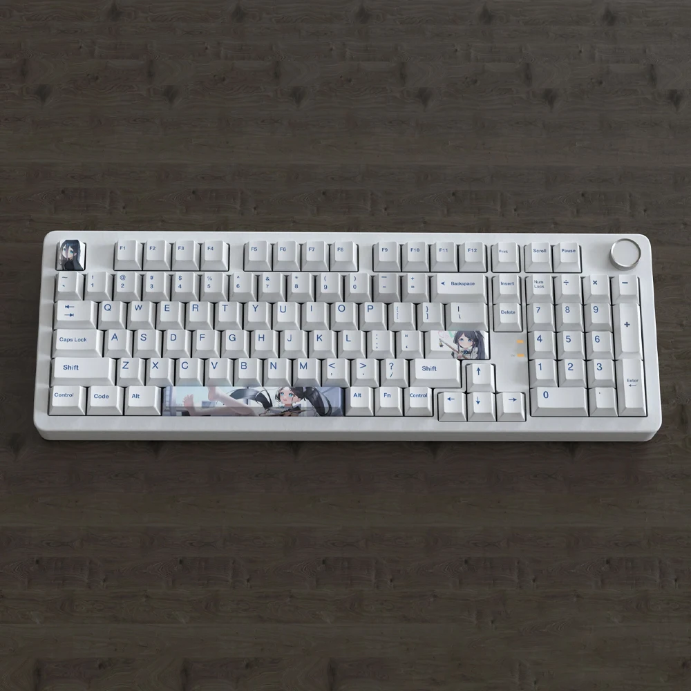 Blue Archive Anime Theme Keycaps 3 Keys Gaming Mechanical Keyboard Cherry MX Cute Azusa & Shirasu PBT 5-Side Sublimation Keycap