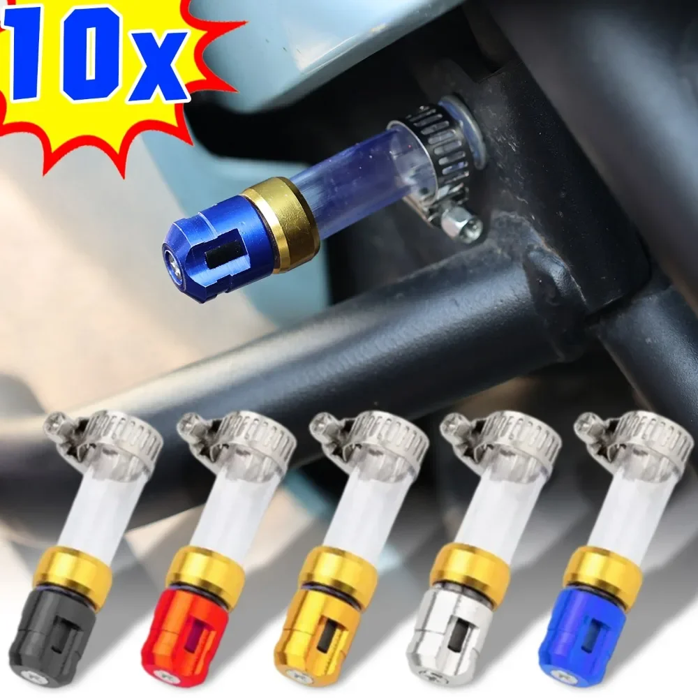 Motorcycle Drainage Pipe Plug Universal Scooter Moto CLICK CNC Air Filter Drain Pipe Alloy Head Plug Modification Accessories