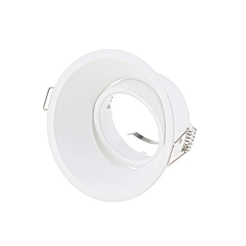 Lampu plafon LED MR16 GU10, bulat/persegi Modern paduan aluminium LED lampu sorot dapat diganti pemegang lampu bawah