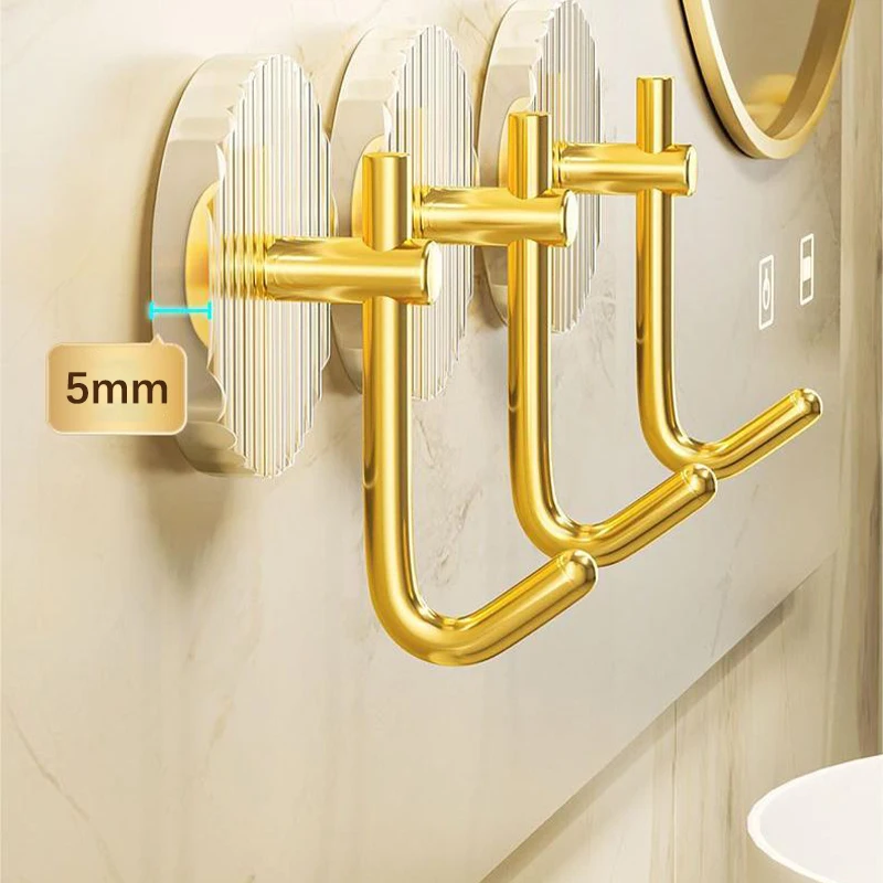 1/4PCS Self-adhesive Wall Hooks Acrylic Bathroom Hooks for Hanging Waterproof Luxury Adhesive Hook Towel Holder Home Accessories