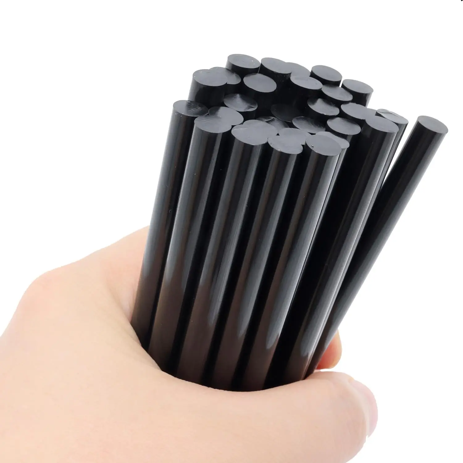 ESPLB 30pcs/Set 7mmx100mm(0.28''X0.39'' inch) Black Hot Melt  Glue Sticks Craft Hand Repair Tools Glue Gun DIY Art Alloy