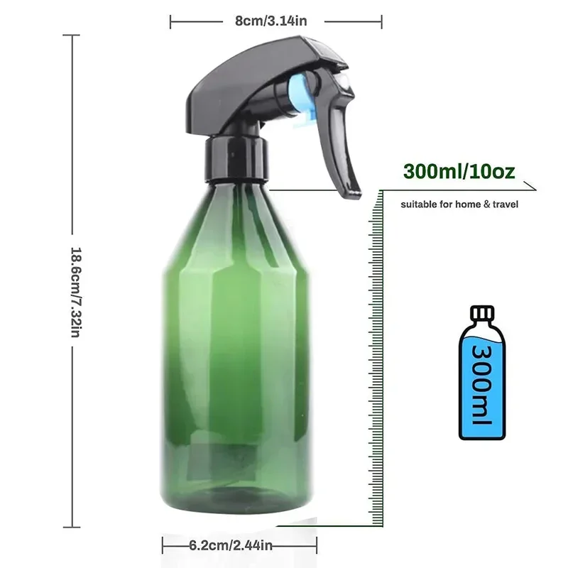 1/2 قطعة 300 مللي زجاجات رذاذ الرذاذ مع تسميات المحمولة الزناد رذاذ مضخة ل البستنة نبات زهرة سقي الشعر تصفيف الشعر #5