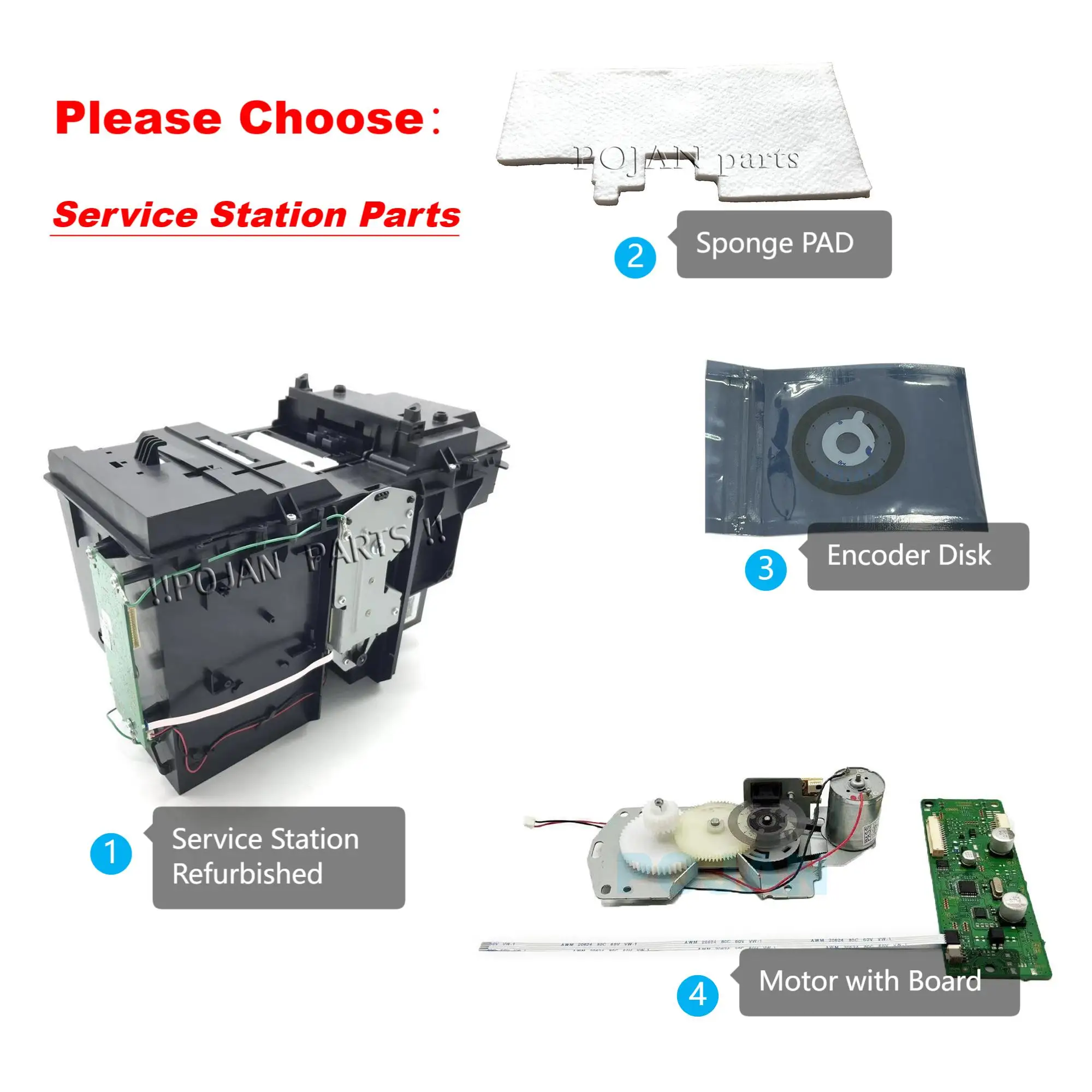 Choose CR357-67025 Service Station Or Encoder Disk CM751-8002 Or Sponge PAD For Designjet T920 T1500 T2500 T930 T2530 T3500 #727