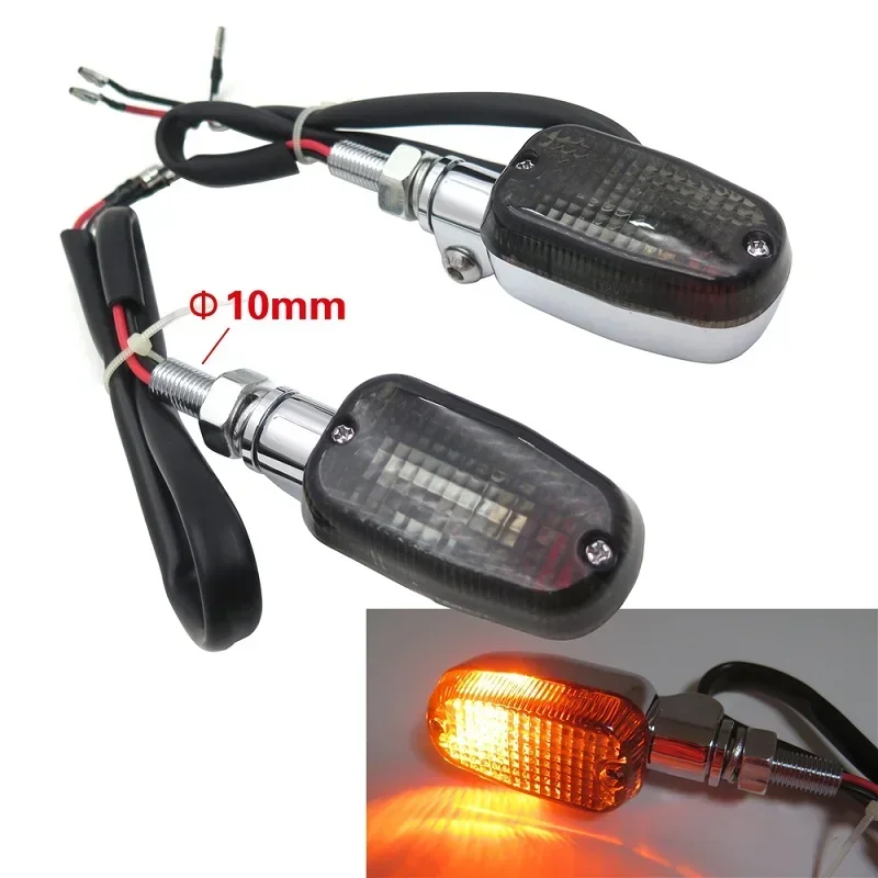

Motorcycle Chrome Stalk Turn Signals Blinker Lights for Universal Honda Kawasaki Yamaha DUCATI