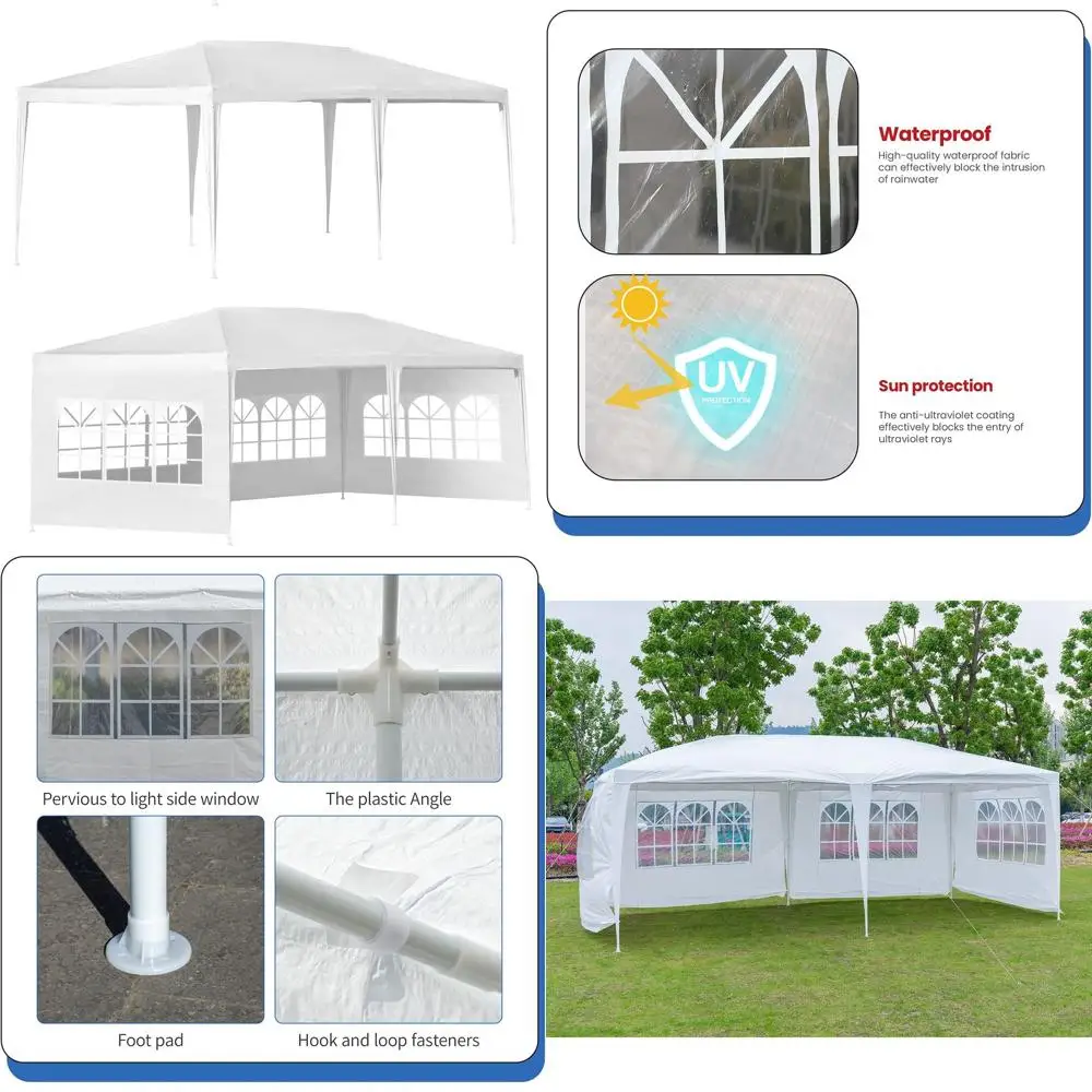 

20' x 10' Outdoor Wedding Canopy Tent for Garden Parties and Catered Events