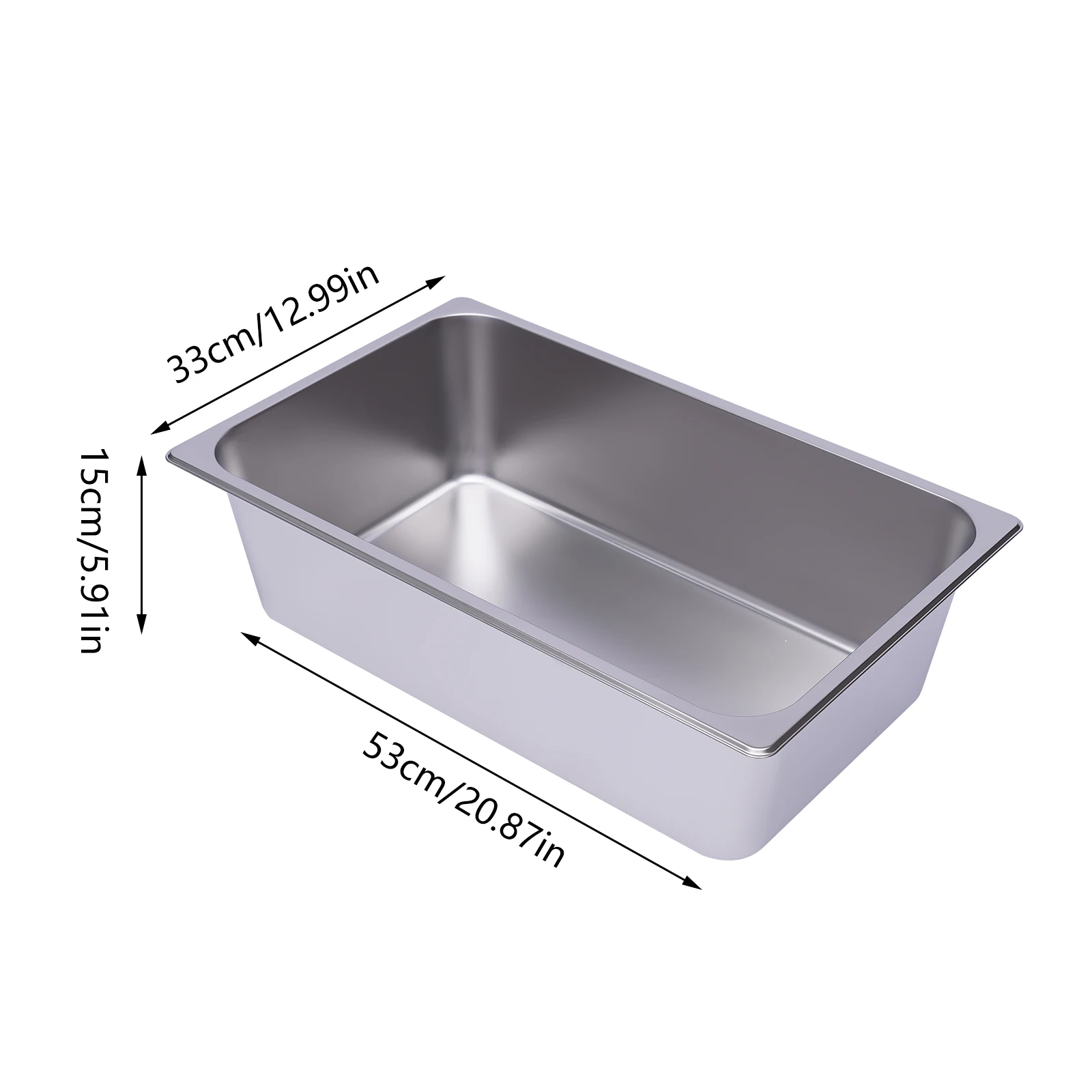 Full Size Steam Table Pans, 6-Pack 6 Inch Deep Restaurant Steam Table Pans Commercial, Hotel Pan Made of 201 Stainless Steel