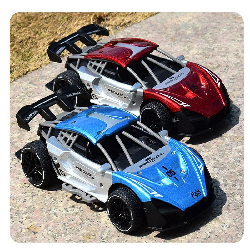 Rechargeable four-way remote control racing alloy remote control car toy model racing boy playmate birthday