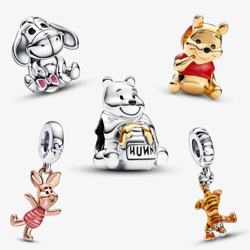 The best-selling 2024 All-new Disney Charm Piglet and Tigger Pendant fit bracelet for feminine charm high quality jewelry gifts