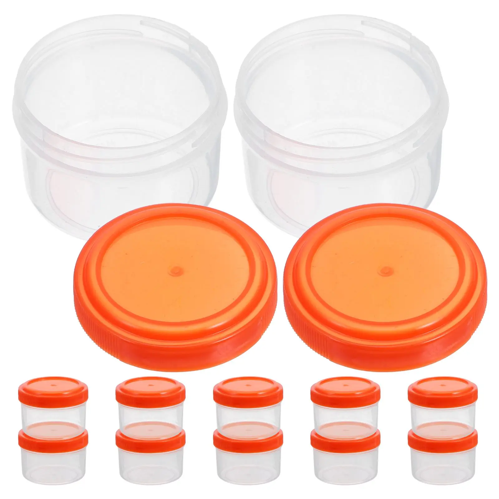 

12 Pcs Transparent Sauce Containers Secure Lids for Ketchup Salad Dressing Mustard Small Condiment Cups Reusable Mini Boxes