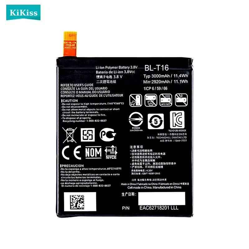 BL-T16 Mobile Phone Battery For LG G flex 2 Vu 4 Vu4 H950 H955 H959 BL T16 3000mAh High Quality