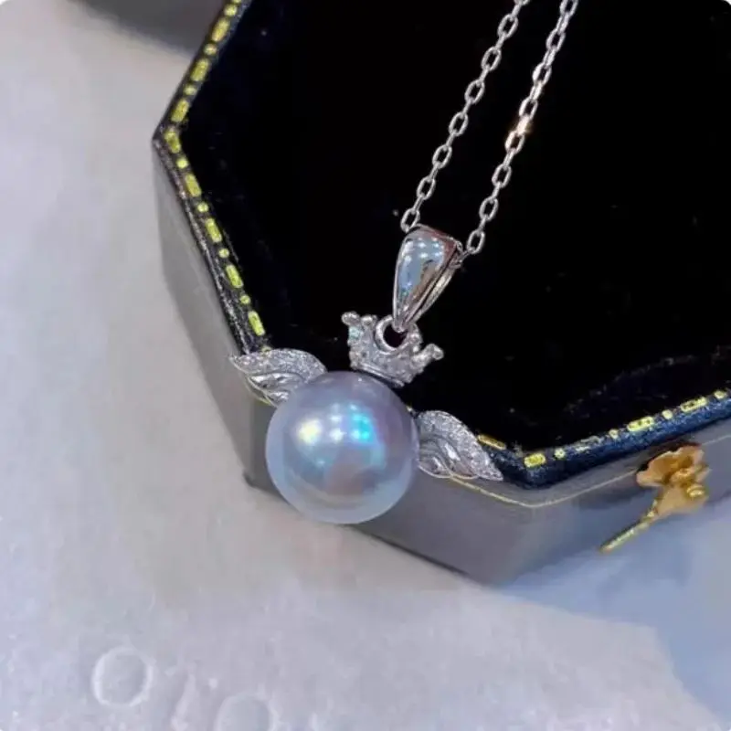 

Изысканный кулон из натурального белого жемчуга Южных морей класса АААА, 8-9 мм, из чистого серебра 925 пробы