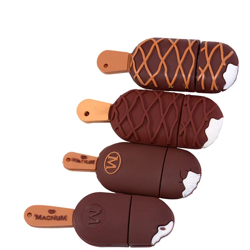 JASTER Cartoon USB 2.0 Flash Drives 128GB Pretty Gifts For Kids Memory Stick 64GB Silicone Ice Cream Pen Drive 32GB U Disk 18GB image 5