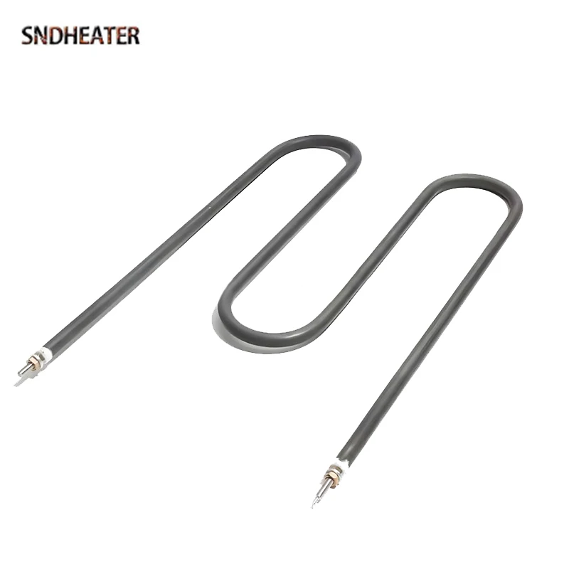 SNDHEATER ث/م شكل عنصر التدفئة الكهربائية 230 فولت 1200 واط مزدوج U سخان الفرن الأخضر 304 الفولاذ المقاوم للصدأ 290 مللي متر درجة حرارة ساخنة الحرارة