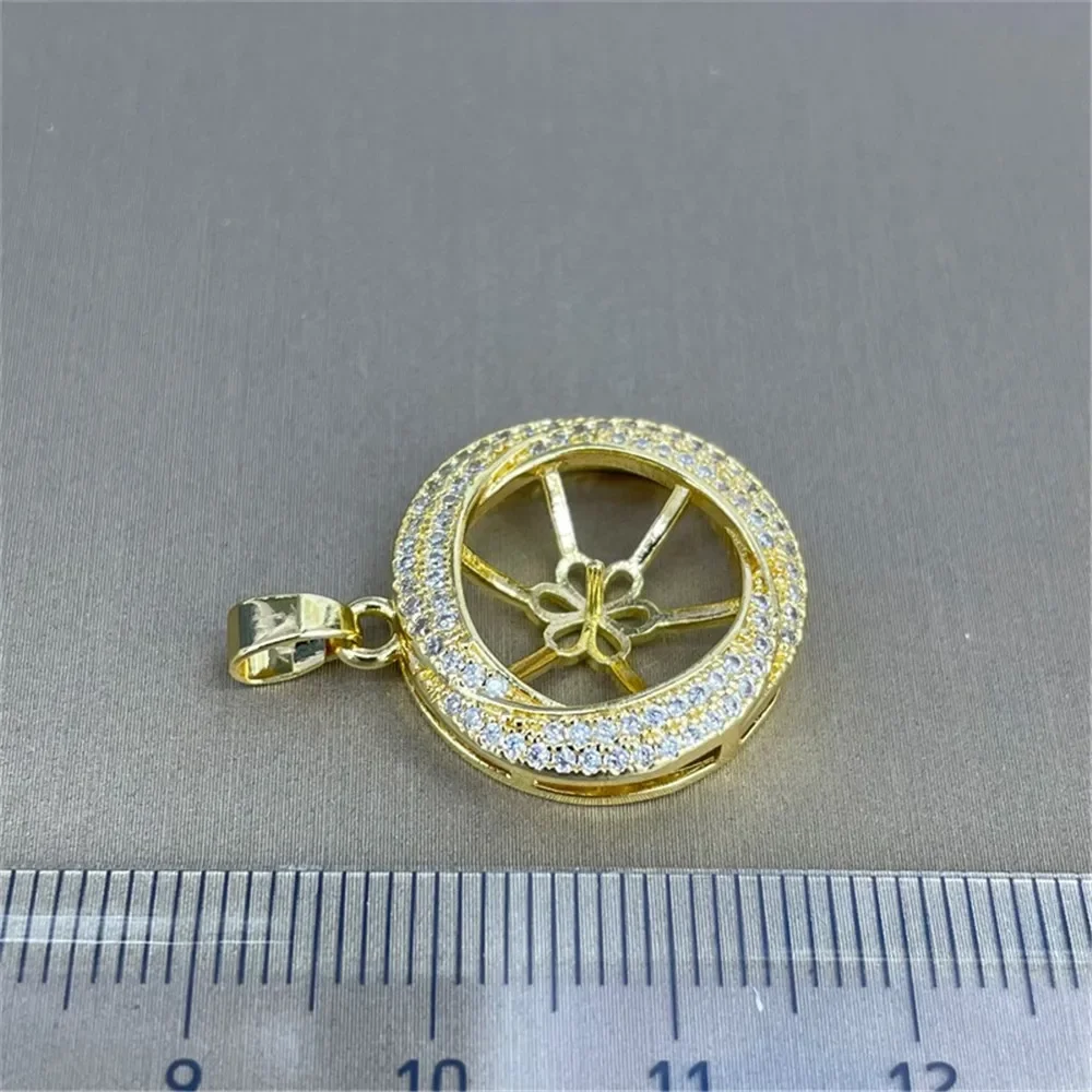 

Classic Pearl Pendant Accessory 18K Plated Gold Pendant Settings Jewelry Findings Parts Fittings Connection Accessories D088