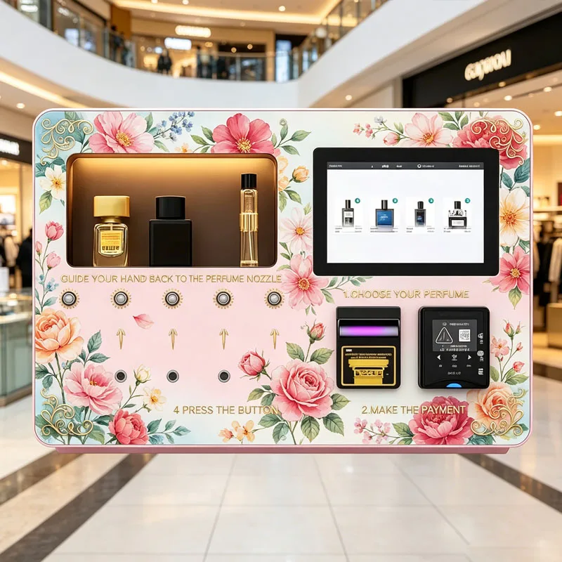 Commercial Perfume Sampling Machine Fragrance Spray Dispenser with Cashless Payment Wholesale Customized