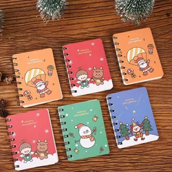 12 Pcs Wholesale Coil Notebook Christmas Pattern Book Christmas Gift Santa Claus Notes Christmas Stationery