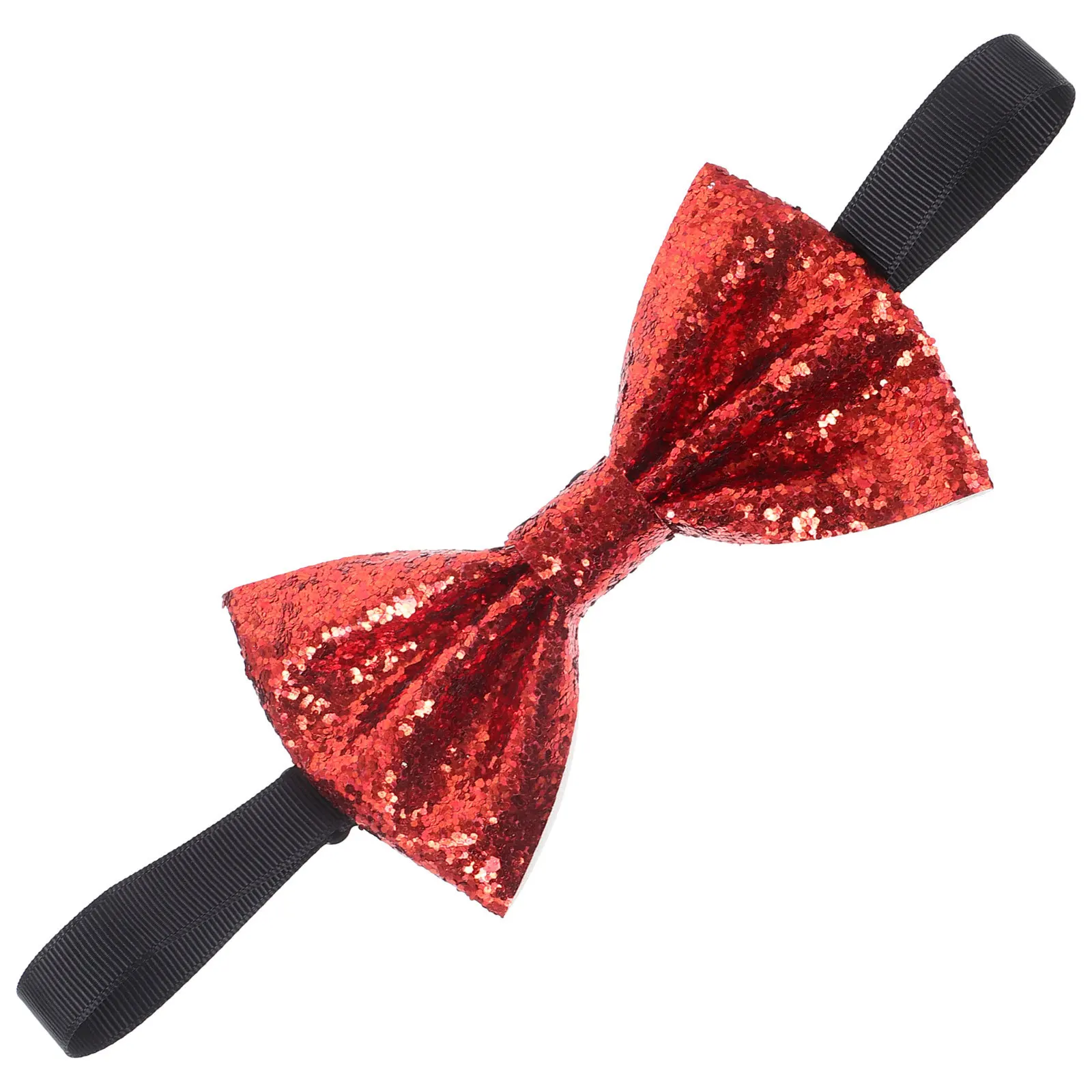 ربطة عنق رسمية للكبار مُربوطة مسبقًا بنمط لامع قابل للتعديل للرجال لملابس حفلات الزفاف والمناسبات