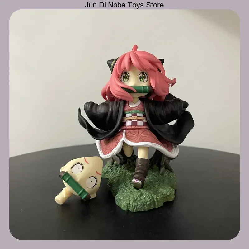 

Anya Spy×Family Demon Slayer School Uniform Nezuko Cos Standing Position 14cm Figure Collection Gift