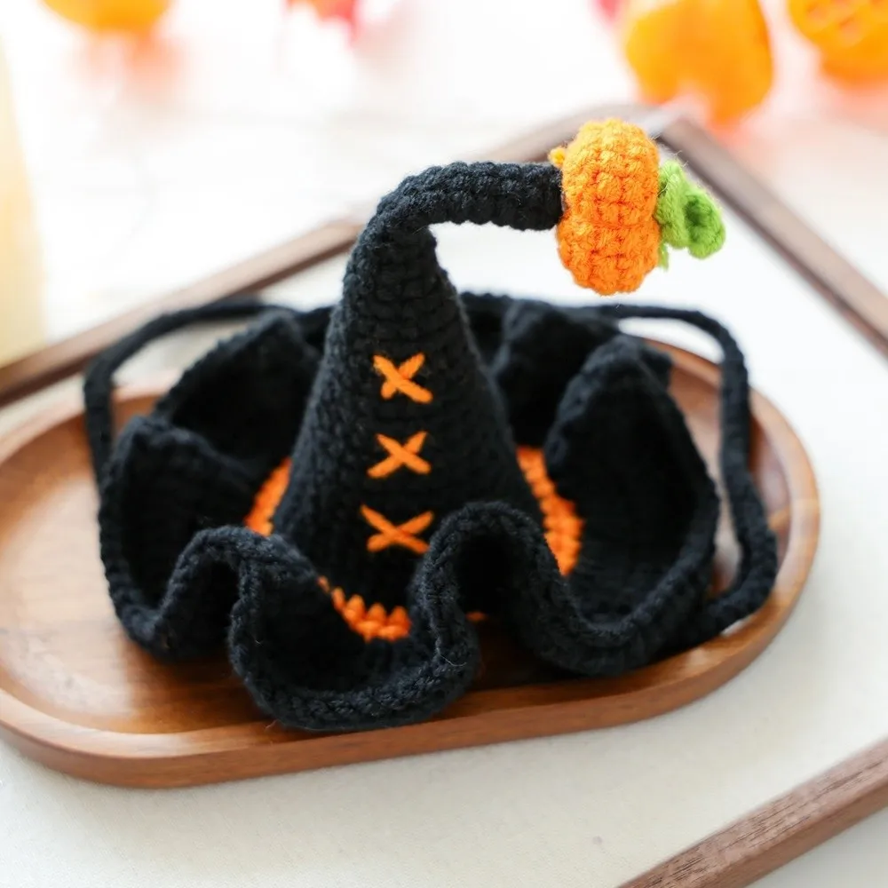 

Durable Breathable Halloween Dog Hat Mini Ghost Woven Pets Wizard Hat Pumpkin Fashionable Halloween Cat Headgear Photos Props
