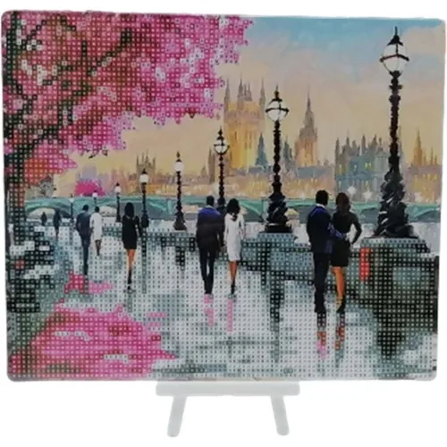 Hobigun Diamond Mosaic Table Diamond Painting Kit Puzzle-Walkers On 21 X25 cm