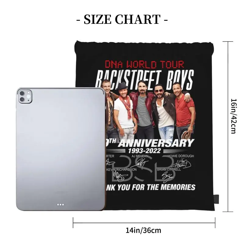 Dna World Tour Backstreet Boys 29Th Anniversary 1993 2022 Thank Memories Drawstring Bags Gym Bag Gym 3d Printing