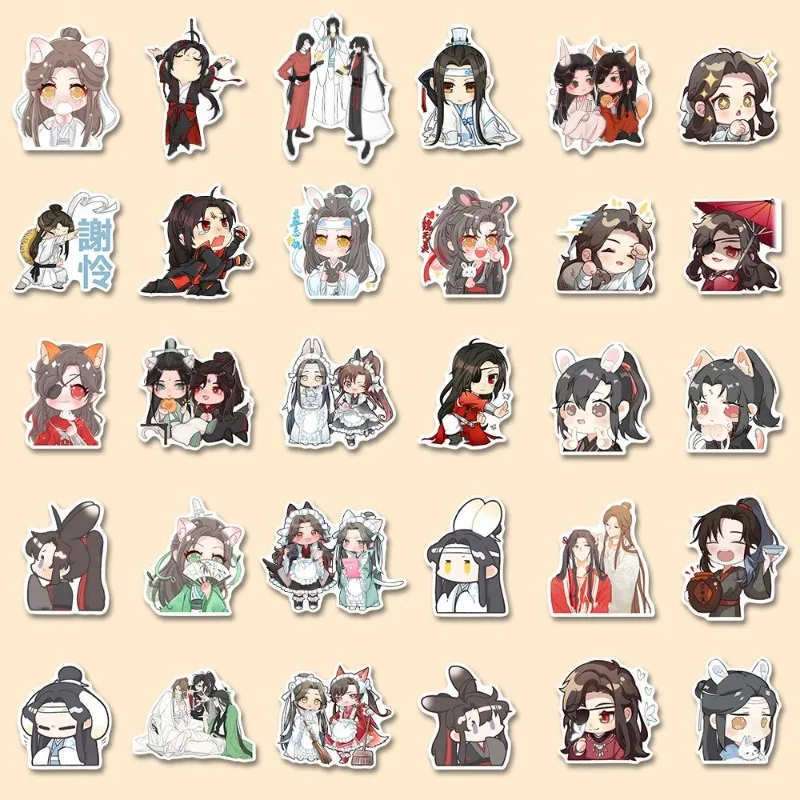 mo dao zu shi Sticker Anime tian Waterproof Sticker Cute Student Stationery Children Supplies Grandmaster of Demonic Cultivation