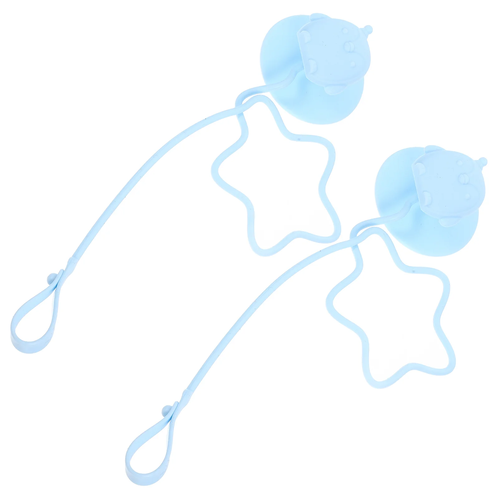 

1 Pair Baby Utensil Holder Strap Suction Cup For Highchair Infant Spoon Fork Retainer Reusable Silicone Feeding Accessory