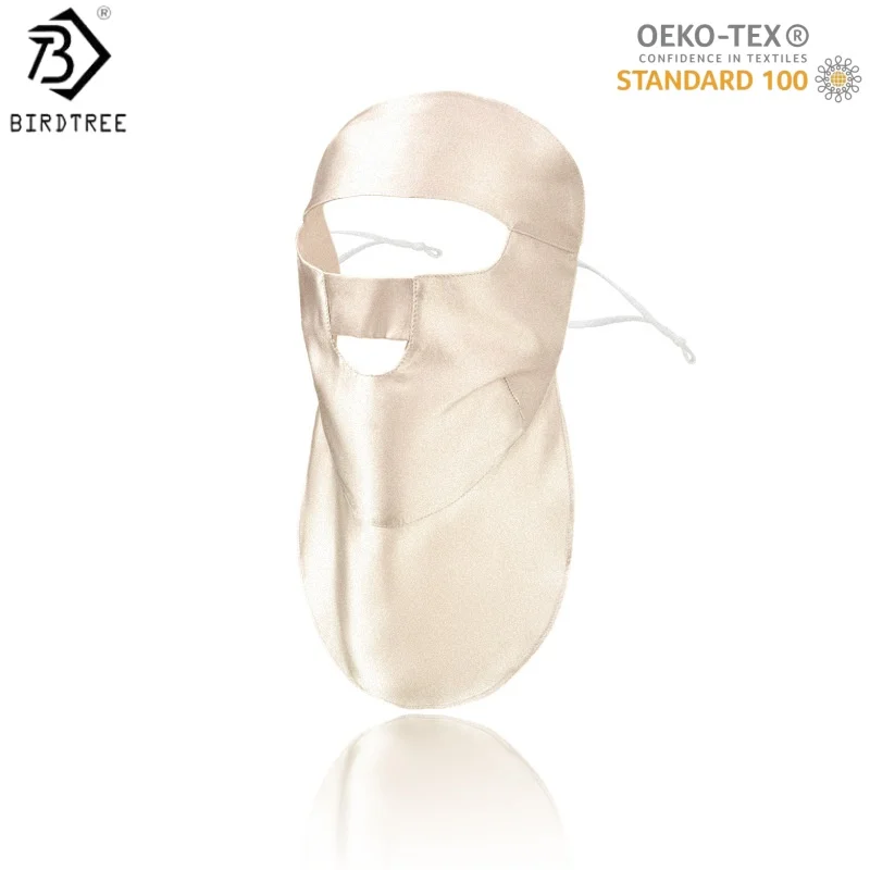 birdtreeoeko-tex19mm-100-real-silk-maskswomen-plain-satin-sun-protective-uv-protectionbreathable-dust-proof-mask-a61306jf
