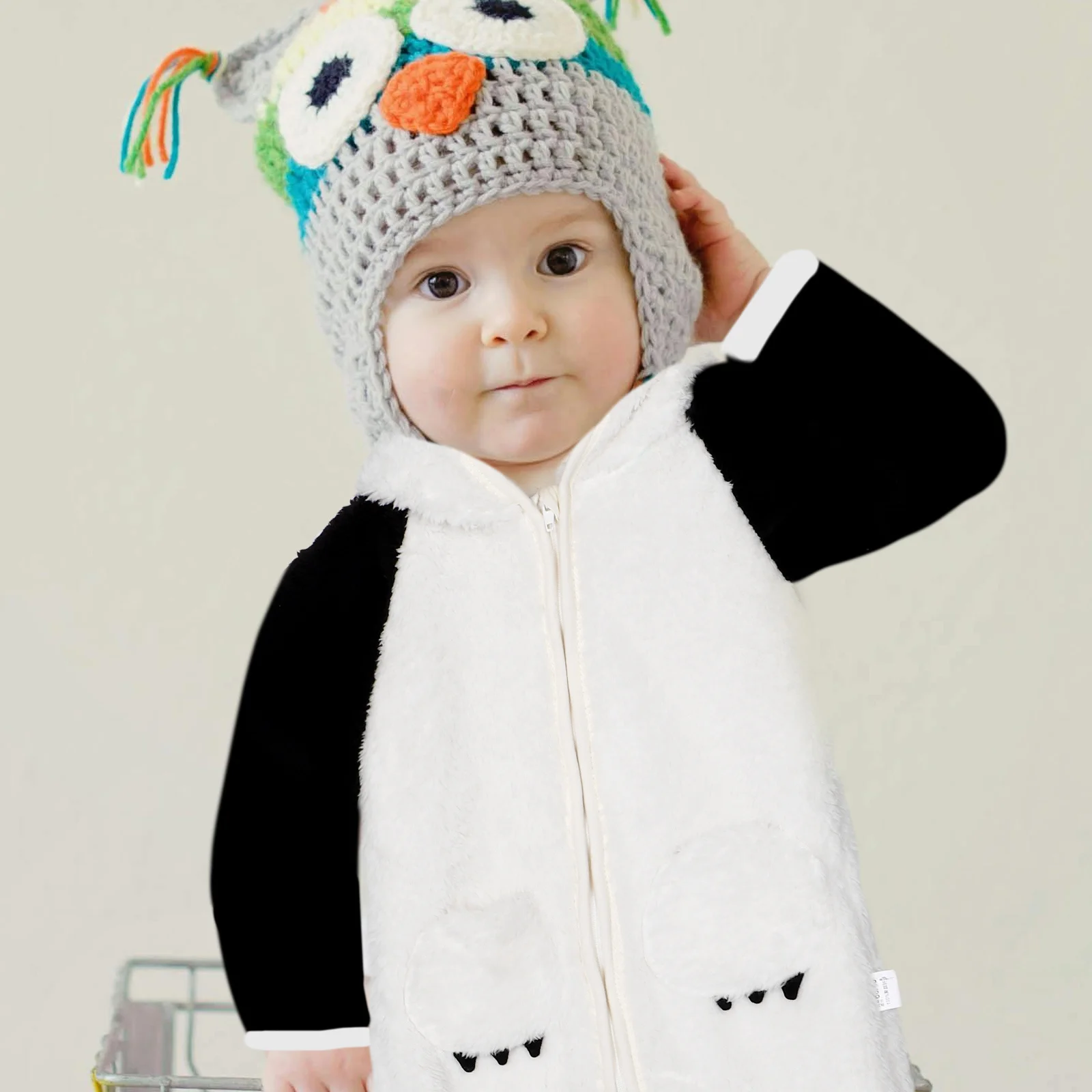 

Jacket with Hat Baby Thickened Onesie Newborn Girl Clothes Long Sleeve Bodysuit