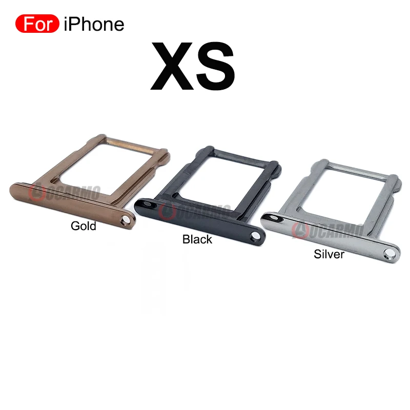 1Pcs Schwarz Silber Gold Sim Tray Card Slot Für iPhone X XS Ersatz Teile