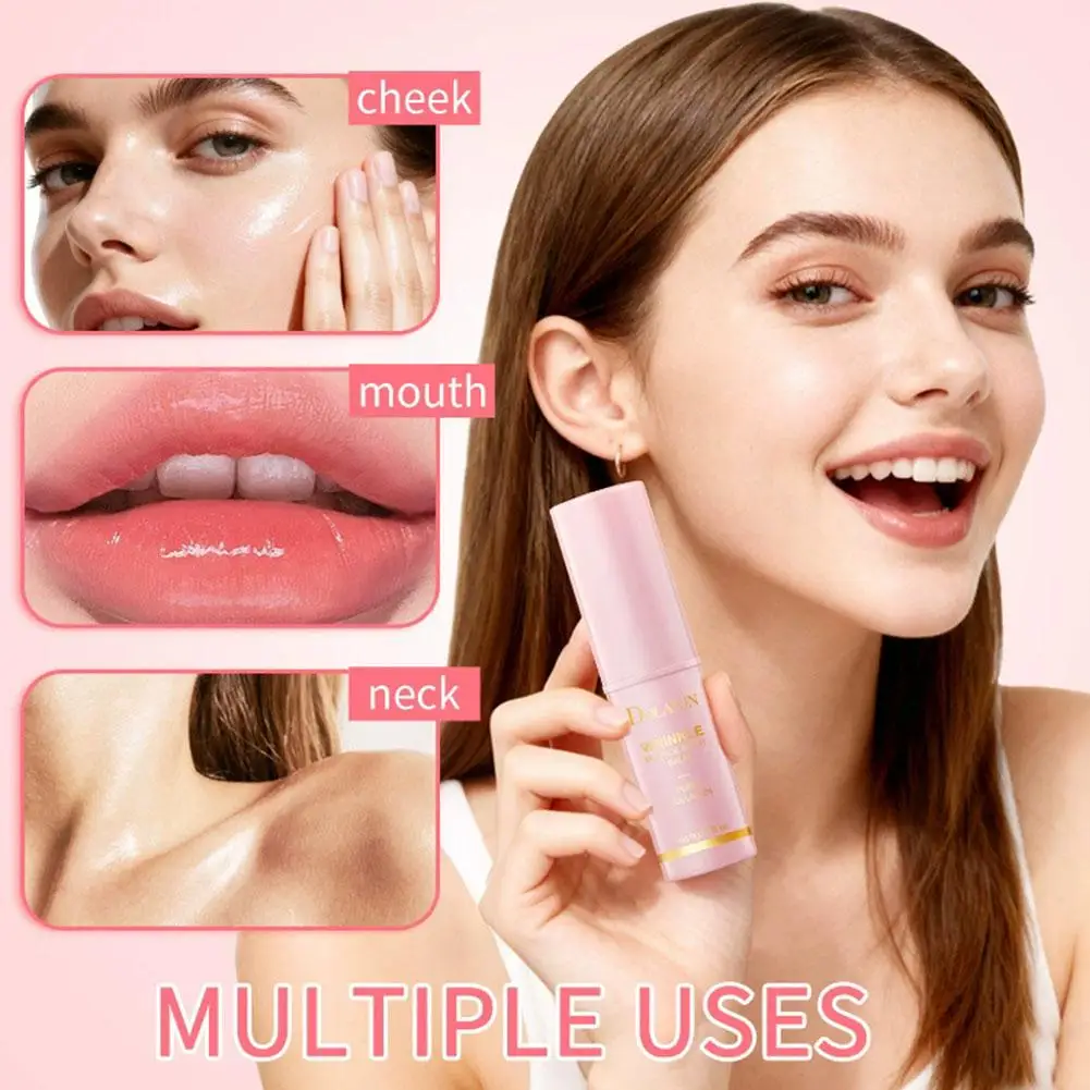 Pink Moisturizing Firming Stick Deep Hydrating Multi Balm Stick For Face, Eyes, Neck, Lips Care For Glow-Looking Even Skin B4M0