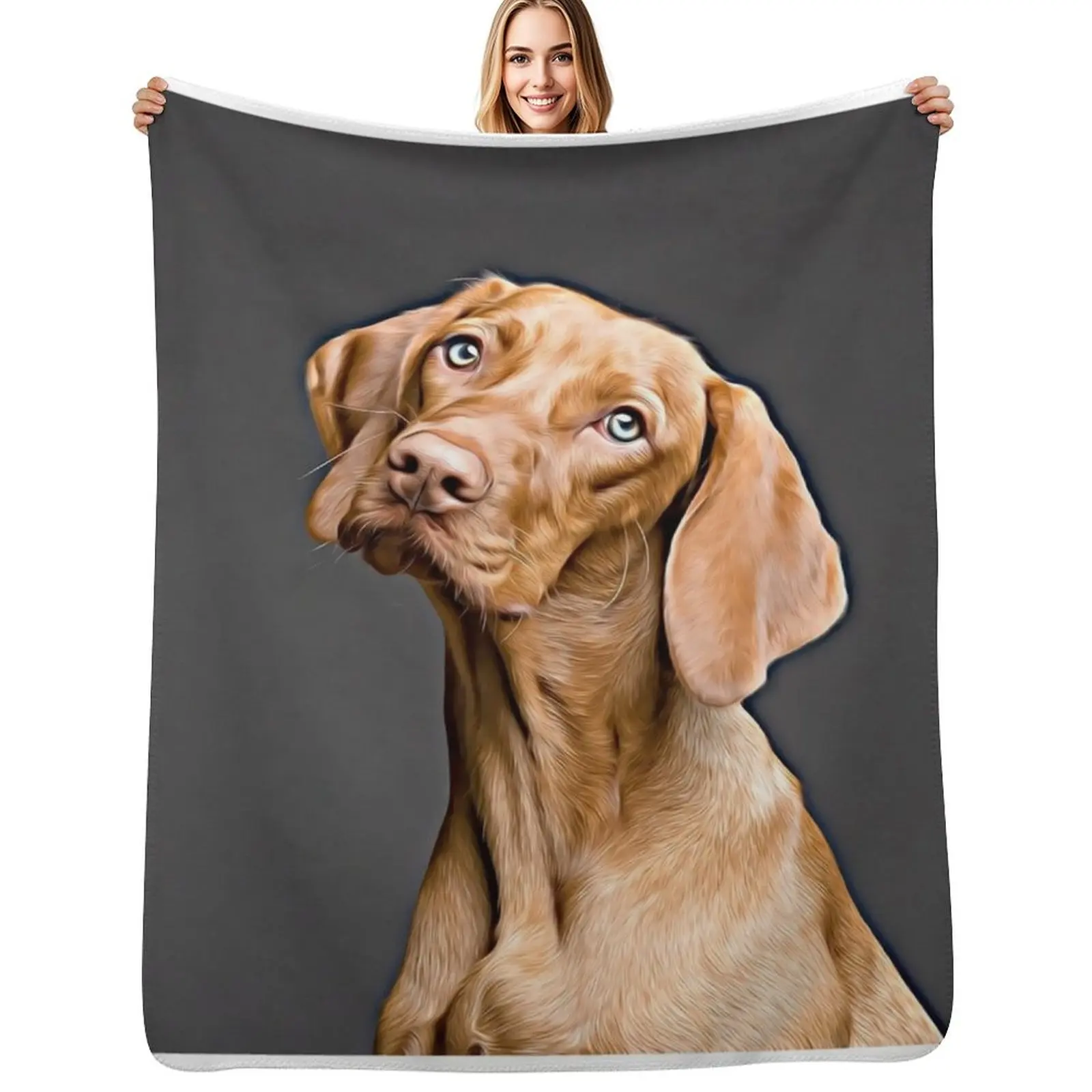 

Vizsla Strikes A Pose Throw Blanket Blankets For Baby for babies Travel Blankets