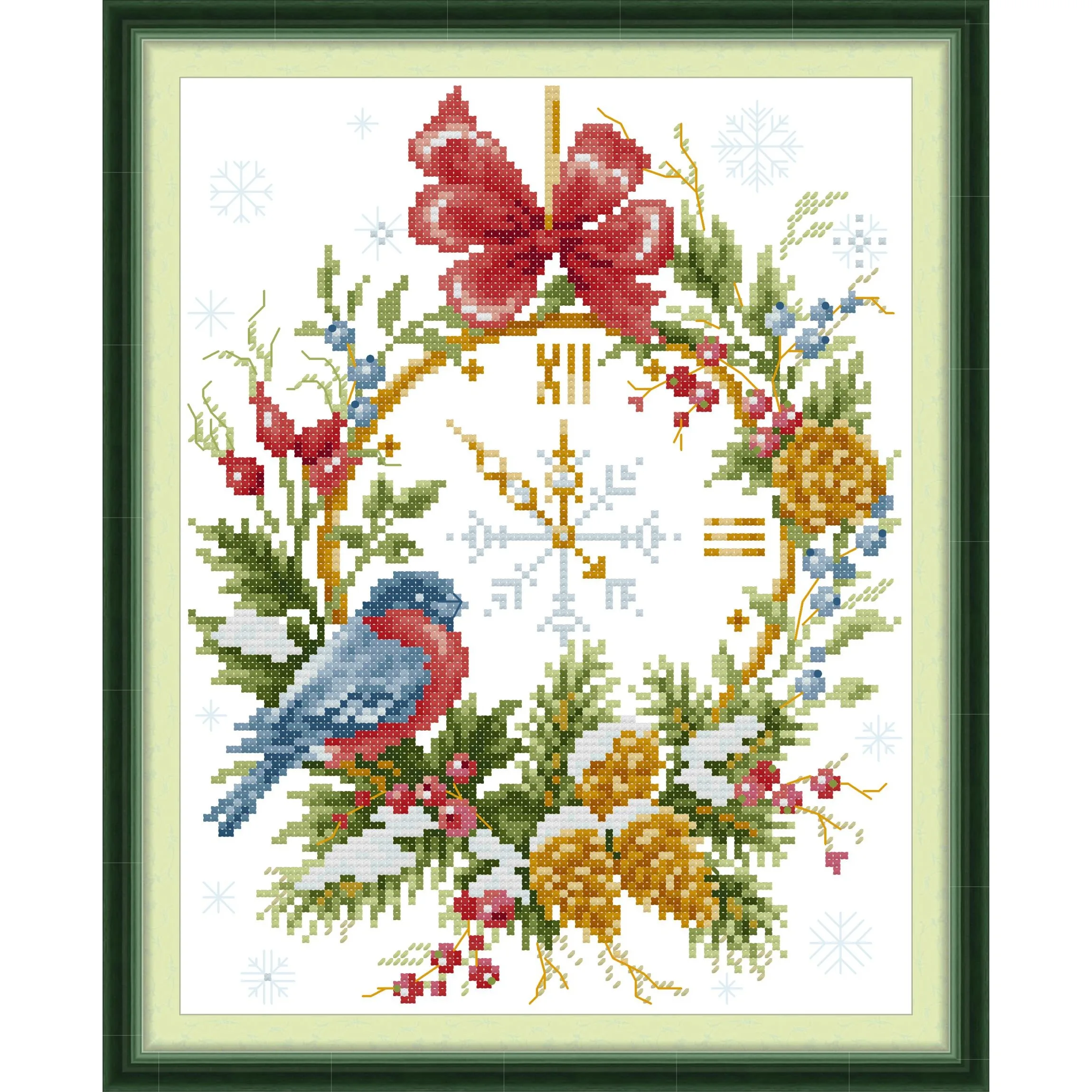 

Joy Sunday Pre-printed Cross Stitch Kit Easy Pattern Aida Stamped Fabric Embroidery Set-Christmas Is Coming