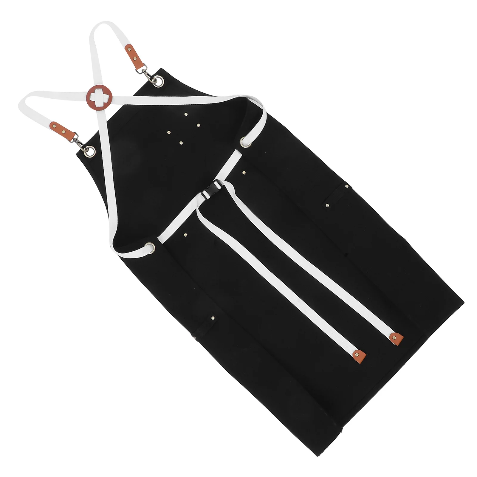 

Thick Canvas Tool Apron Men's Workwear with Ample Storage Pockets for Woodworking Painting Lawn Care Welding Gardening Serving