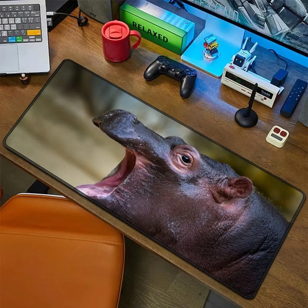 

Hippo River Family Mouse Pad Rubber Mat Laptop Xxl Mousepad Notebook Gamer Computer Table Gaming Accessories