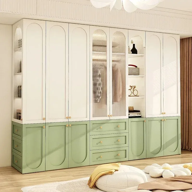 xx-Luxury Orgnizer Wardrobes Wood Modular Drawers Wooden Locker Wardrobes Living Room Cupboard Closet Para Ropa Furniture Home^