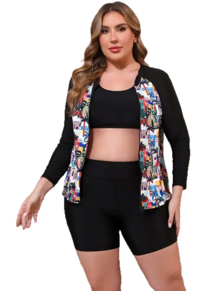 XL-5XL Plus Size High Waist Bikini Women's Push Up Large Size 3XL 4XL Swimsuit Summer Mujer Tummy Control Swimwear Bikini Sets view 5