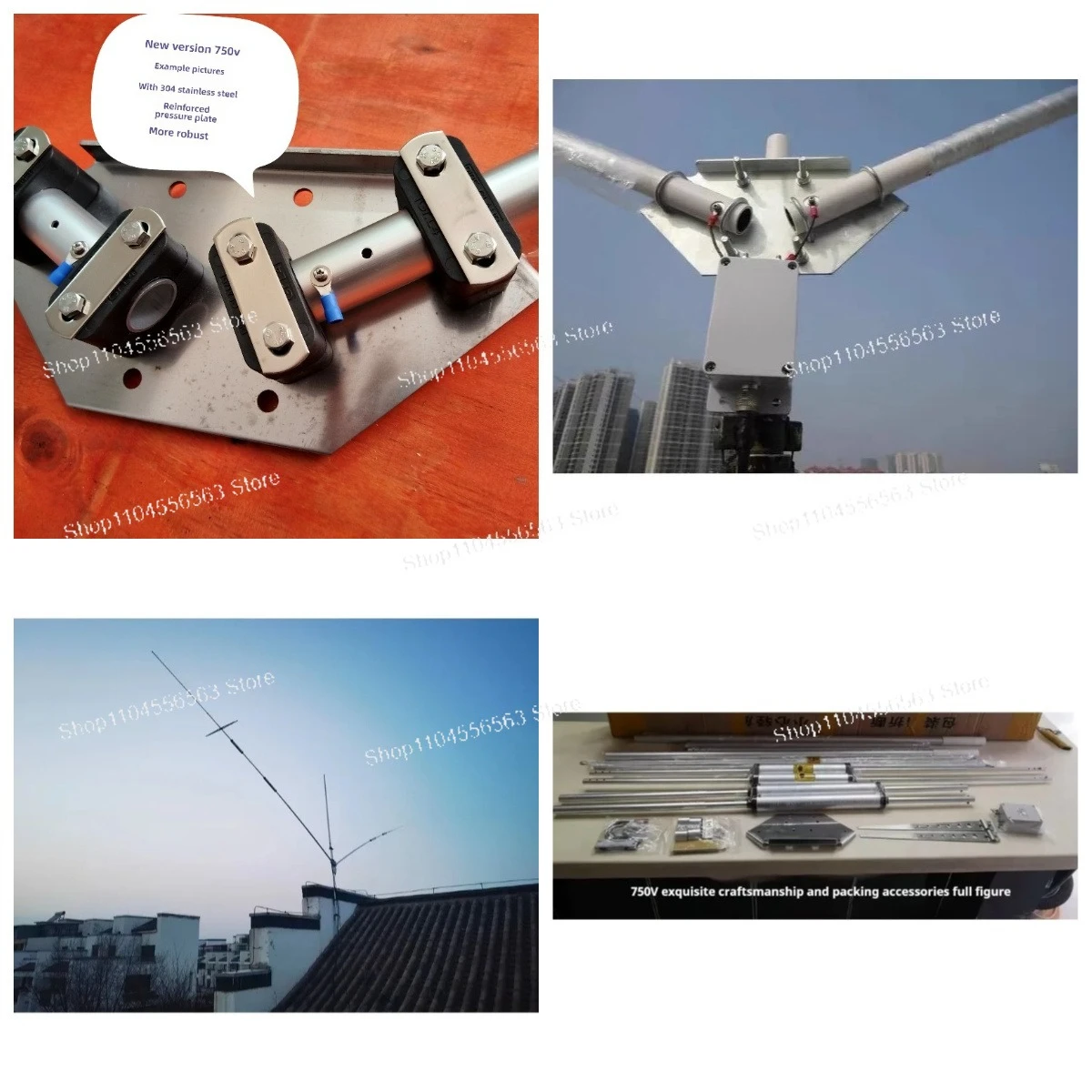 

1PC 750V Positive V Dipole 5-Band Low-Noise HF Shortwave Ham Radio Antenna High Efficiency