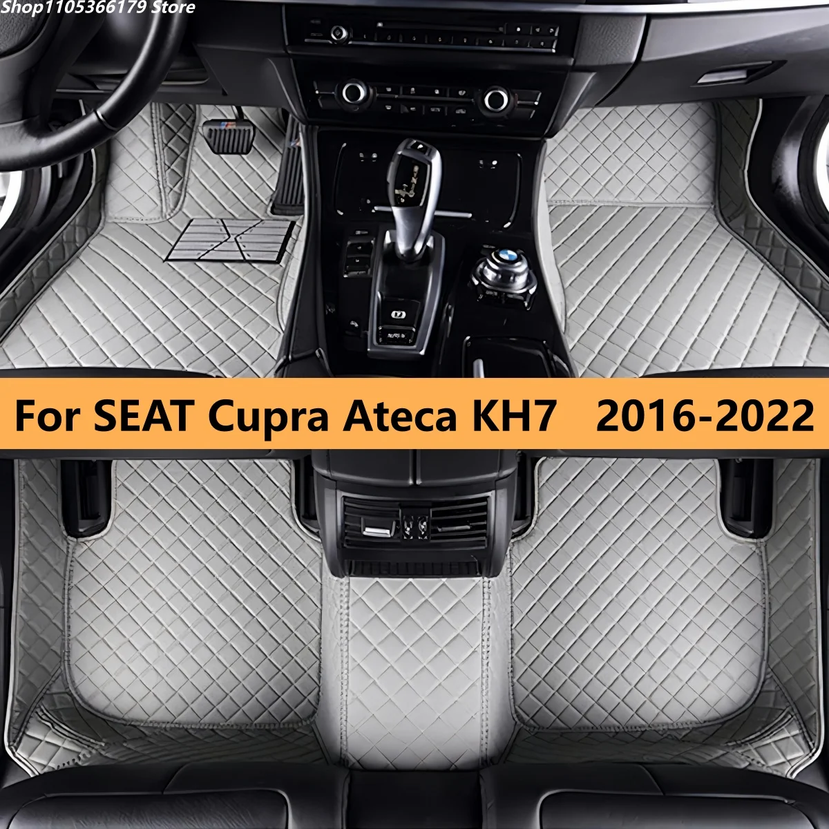 

Автомобильные коврики на заказ для SEAT Cupra Ateca KH7 2016-2022, кожаные, износостойкие, для пола салона