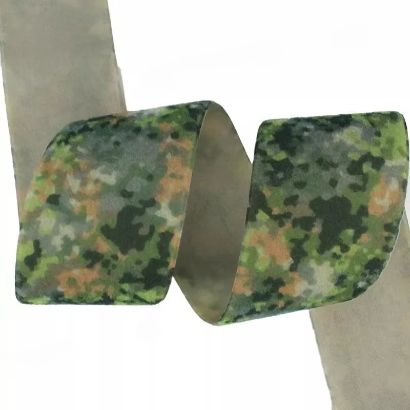 1M 10cm Width Dutch NFP Green Camouflage Loop Netherlands Fractal Pattern Fastener Strap Magic Sticking Tape