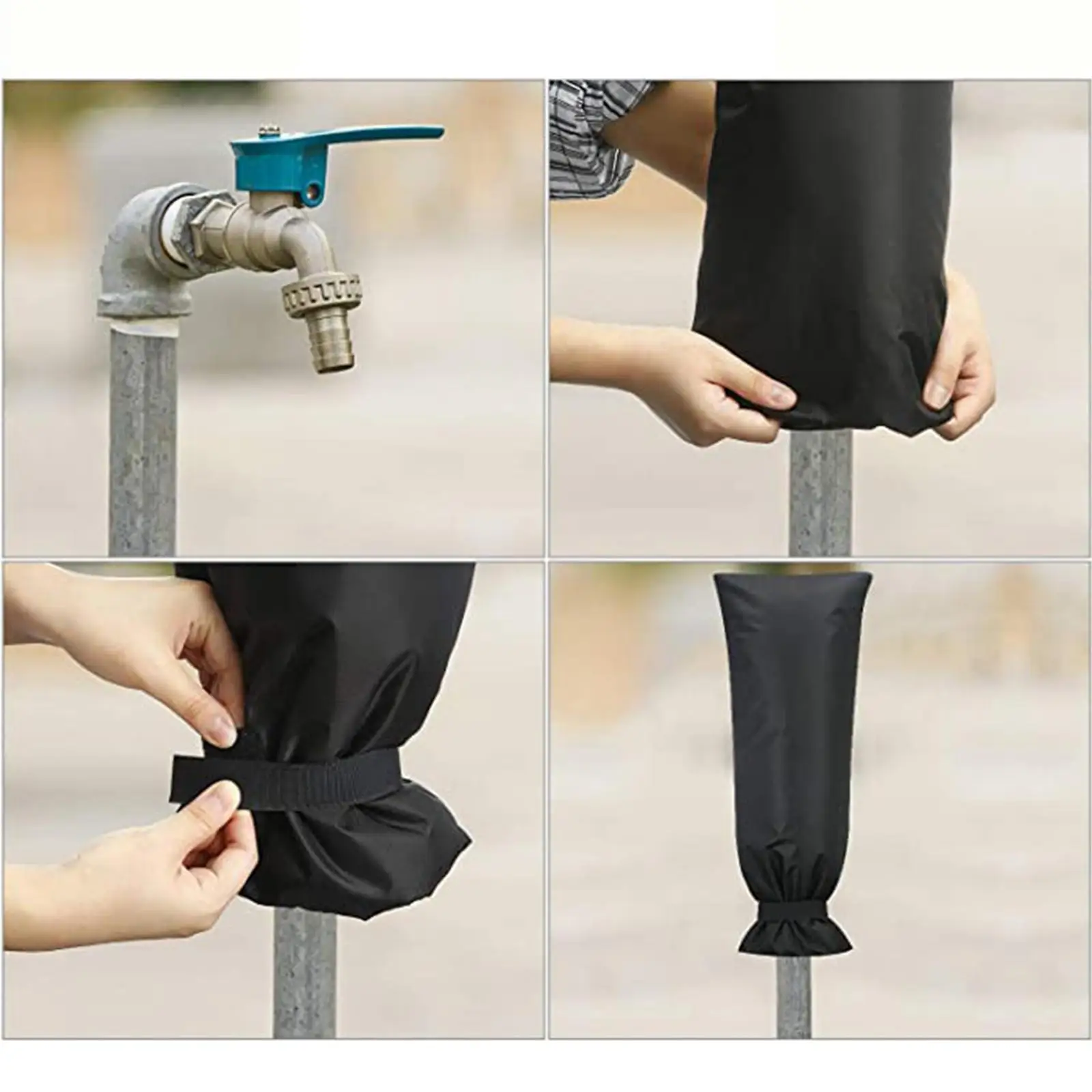 

Outdoor Antifreeze Faucet Cover Oxford Fabric Weatherproof Sock for Winter Home Garden Lawn Fixtures