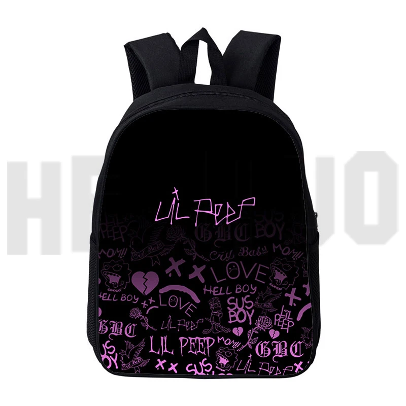 Mochilas 3D Lil Peep para mujer, mochilas para estudiantes adolescentes, mochilas escolares de rapero Lil Peep de 16 pulgadas, bolsa de viaje para libros a la moda para hombres